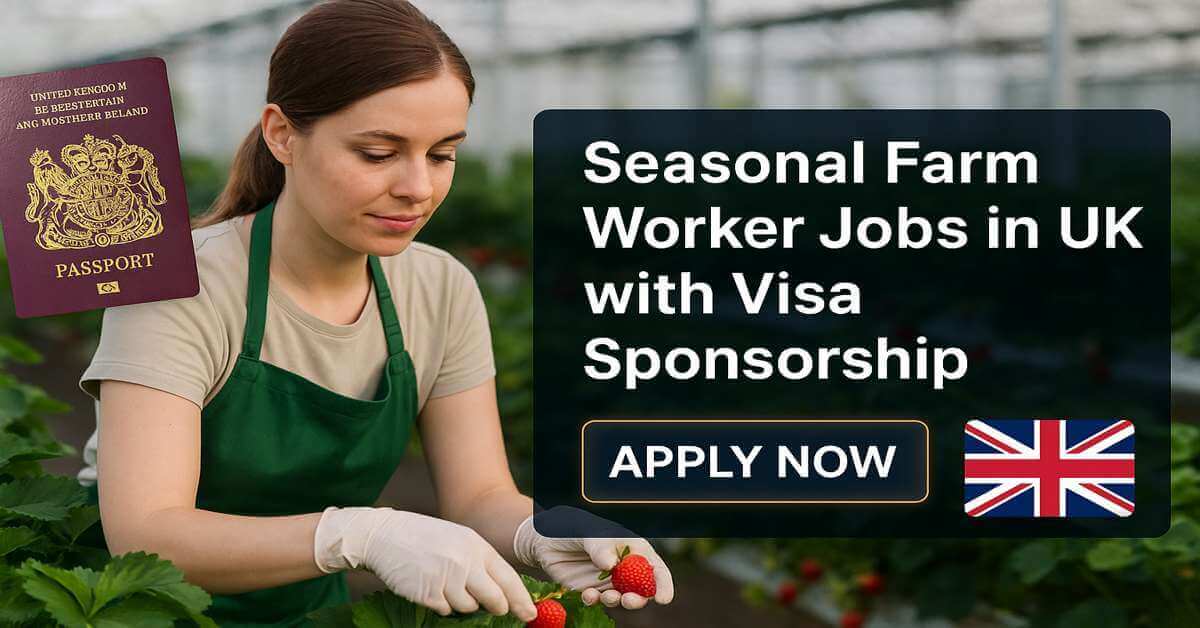 Seasonal Farm Worker Jobs in UK with Visa Sponsorship