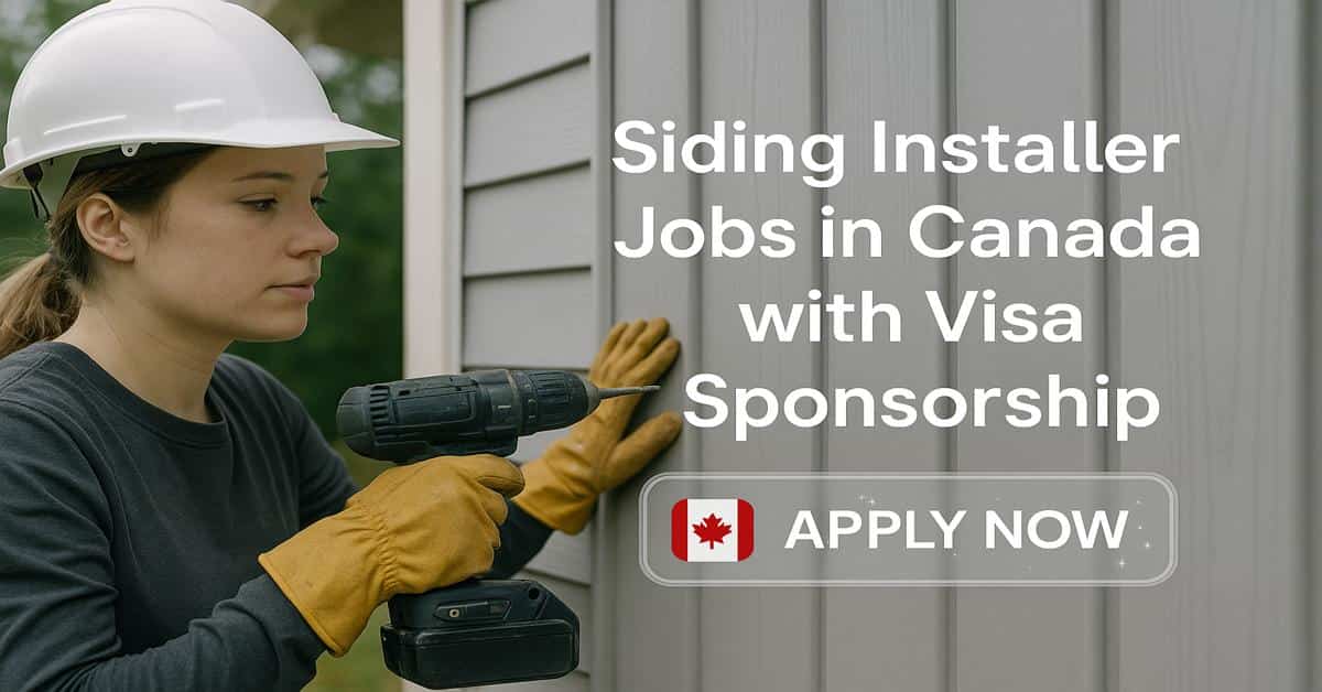 Siding Installer Jobs in Canada with Visa Sponsorship